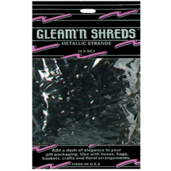 Packaged Metallic Black Paper Strands Celebration Party Decoration {1}