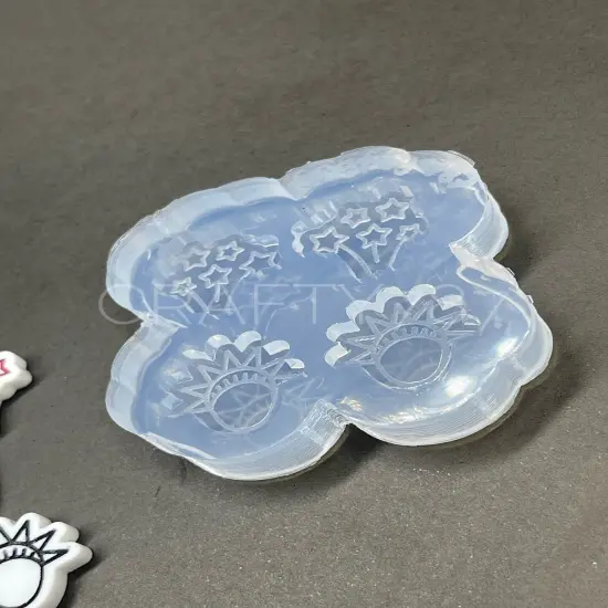 Independence Day Studs Earring Silicone Mold, USA Mold (A13) {5}