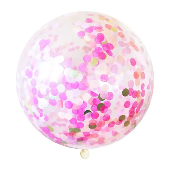 Jumbo Confetti Balloon - Pink Party {1}