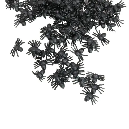 Realistic Spider Table Sprinkles - Fake Spiders for Decorations and Favors - 144 Pieces {4}