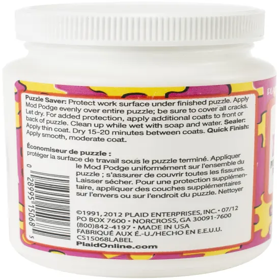 Plaid Mod Podge Puzzle Saver-8oz {2}