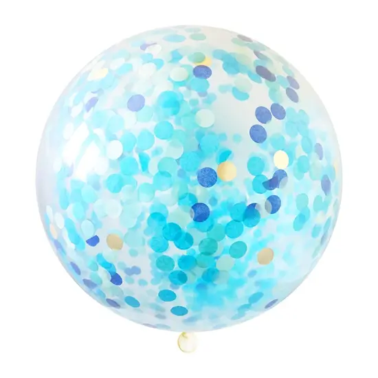 Jumbo Confetti Balloon - Blue Party {1}