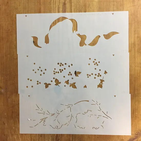 Multi-Layer Winterberries Cake Stencil | C970 by Designer Stencils | Cake Decorating Tools | Baking Stencils for Royal Icing, Airbrush, Dusting Powder | Reusable Plastic Food Grade Stencil for Cakes | Easy to Use & Clean Cake Stencil {2}