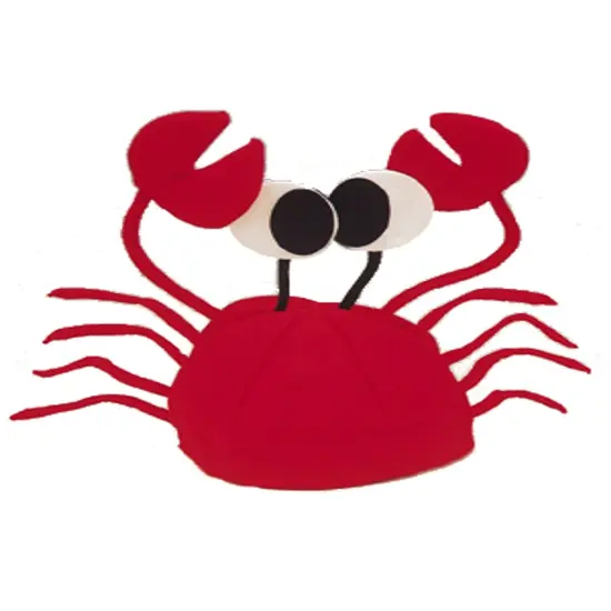 Funny Plush Red King Crab Party Hat Cap Costume Accessory {1}
