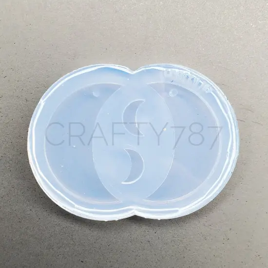 Moon Dangle Earrings Silicone Mold with 2 mini Moons (C12) {4}