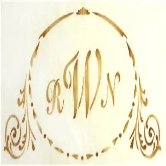 Large Monogram Oval Cake Stencil | C585 by Designer Stencils | Cake Decorating Tools | {2}