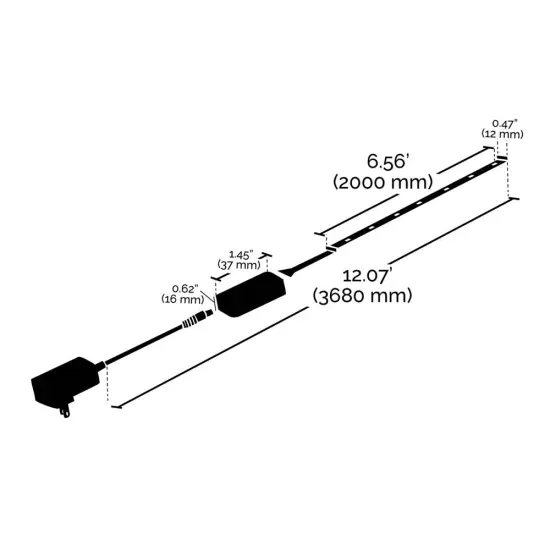 WI-FI 6FT Indoor LED RGB & White Tunable Strip Light - Satco Starfish Selectable {4}