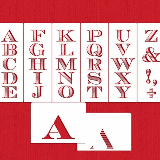 Chevalier Stripe Monogram Cake Stencil Set | C947 by Designer Stencils | Cake Decorating Tools | {1}