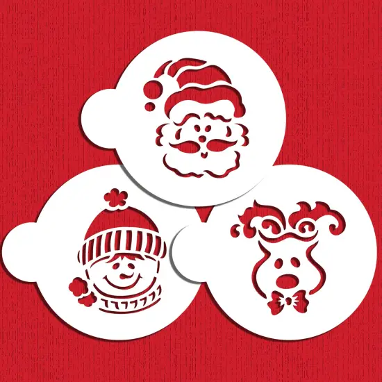 Large Whimsical Holiday Cookie Stencil Set | Cookie Decorating Tools | Baking Stencils for Royal Icing, Airbrush, Dusting Powder | Reusable Plastic Food Grade Stencil for Cookies | Easy to Use & Clean Cookie Stencil | C914 by Designer Stencils {2}