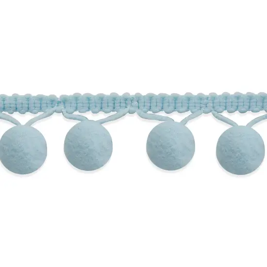 10 yards of 5/8"Lo lita Pom Pom Fringe Trim | 10 yard cut Baby Blue {1}