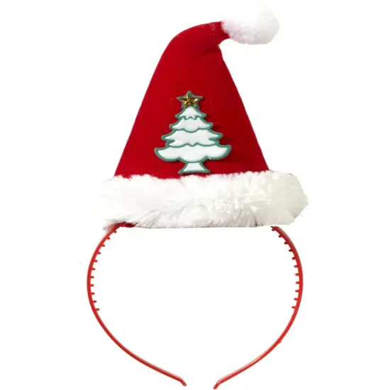 Santa Christmas Tree Headband Hat Festive Holiday Costume Accessory {1}