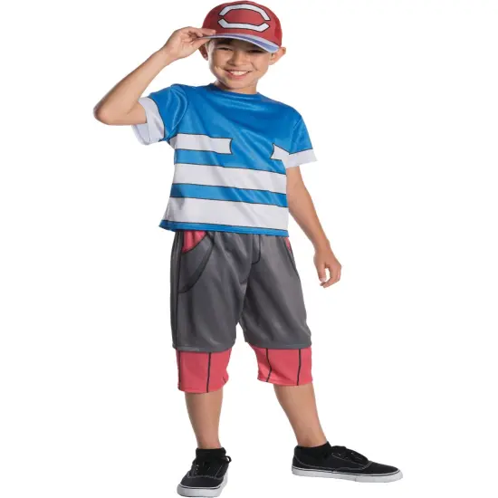 Boys Pokemon Master Trainer Ash Ketchum Costume {1}