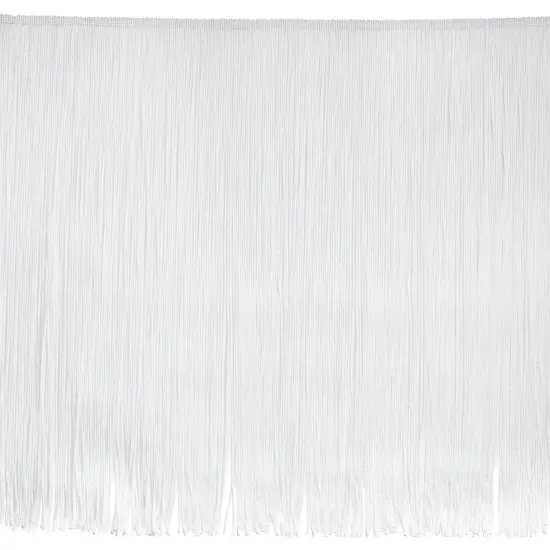 18" Chainette Fringe Trim, Polyester, Decorative, Versatile for Costumes White {1}