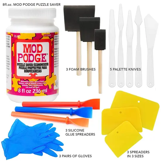 Mod Podge Puzzle Saver Glue, Pixiss Mod Podge Accessory Kit {2}