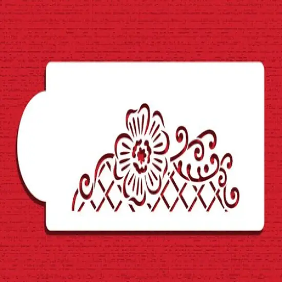 Floral Lace Netting Cake Stencil Tier #1 | C901 by Designer Stencils | Stencils for Royal Icing, Airbrush, Dusting Powder | {1}