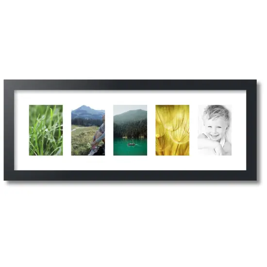 ArtToFrames Collage Photo Picture Frame with 5 - 4x6 inch Openings, Framed in Black with Over 62 Mat Color Options and Plexi Glass (CSM-3926-153) {1}