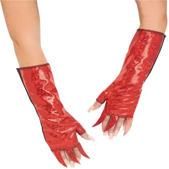 Red Dragon Fantasy Beast Arm Sleeves Costume Accessory {1}