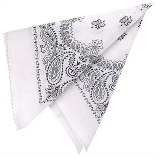 New White Country Western Costume Bandana Head Scarf {1}