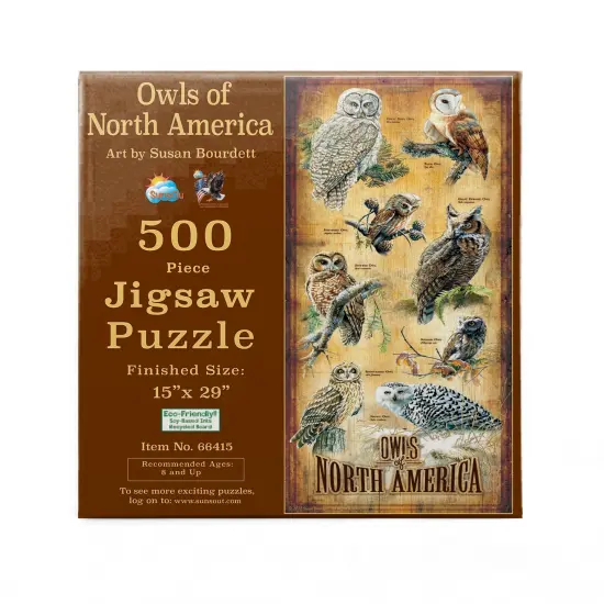 Sunsout Owls of North America 500 pc Jigsaw Puzzle 66415 {4}