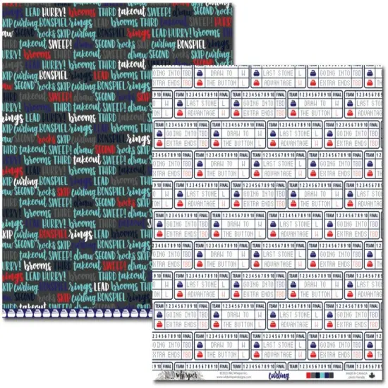 Curling DOUBLE 12x12 Paper Pack - Wild Whisper Designs {6}