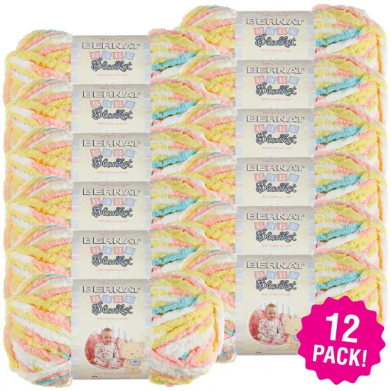 Multipack of 12 - Bernat Baby Blanket Yarn-Pitter Patter {1}