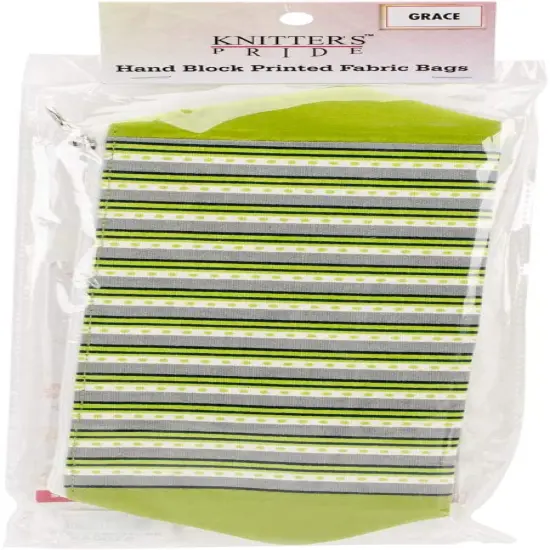 Knitter's Pride 810043 Grace Triangle Zipper Pouch-Large 1 Multicolor {1}