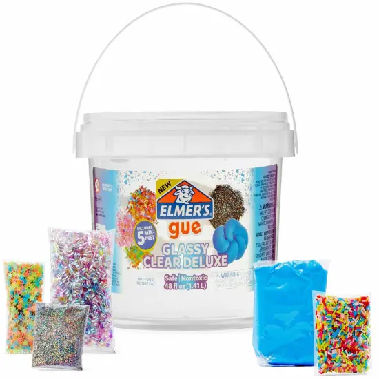 Elmer's Gue Pre-Made Slime Bucket 3lb W/Mix-Ins-Clear {3}