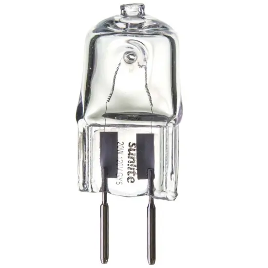 12PK - SUNLITE 20w 120v Single Ended T3.5 GY6.35 Bi-Pin Base 3200K Halogen Lamp Bright White {2}