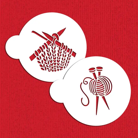 Knitting Cookie Stencil Set | C584 by Designer Stencils | Cookie Decorating Tools | {1}