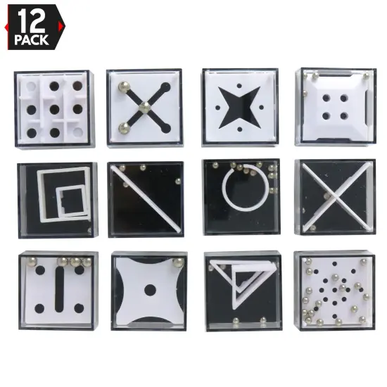 Balance IQ Party Favor Games - Cube Puzzle Stocking Stuffers for Kids and Adults - 12 Puzzles {1}