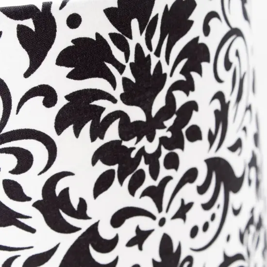 Aladdin Oil Lamp Shade, Cloth, 12 inch Base Fitter Lampshade, Black and White Damask Print {5}