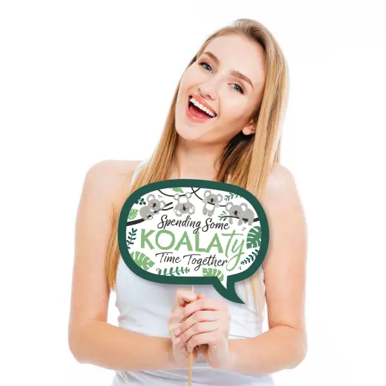 Big Dot of Happiness Funny Koala Cutie - Bear Birthday Party and Baby Shower Photo Booth Props Kit - 10 Piece {3}