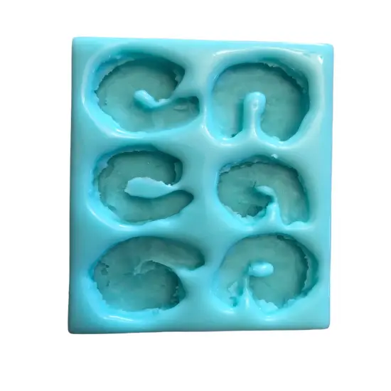 6pc Cooked Shrimp Silicone Mold. No Head with Tail OFF |For Candle| Soap Embeds Mold. Mold for Wax, & Resin.| Not Food Grade {5}