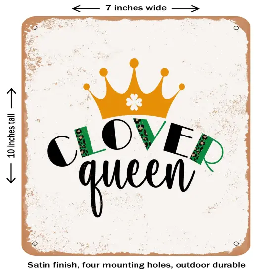 DECORATIVE METAL SIGN - lover Queen- Vintage Rusty Look {2}