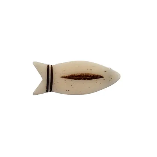 John Bead Antique Natural Bone Fish Pendants, 10pcs {2}