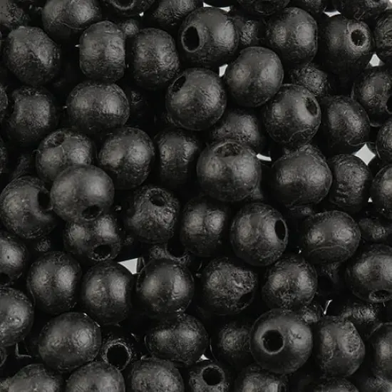 John Bead 4mm Round Natural Bone Beads, 200pcs Black {1}