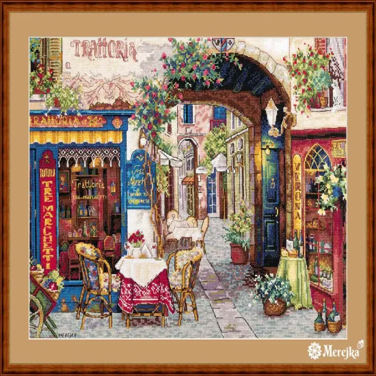 Cafe in Verona K-161 Counted Cross-Stitch Kit {1}