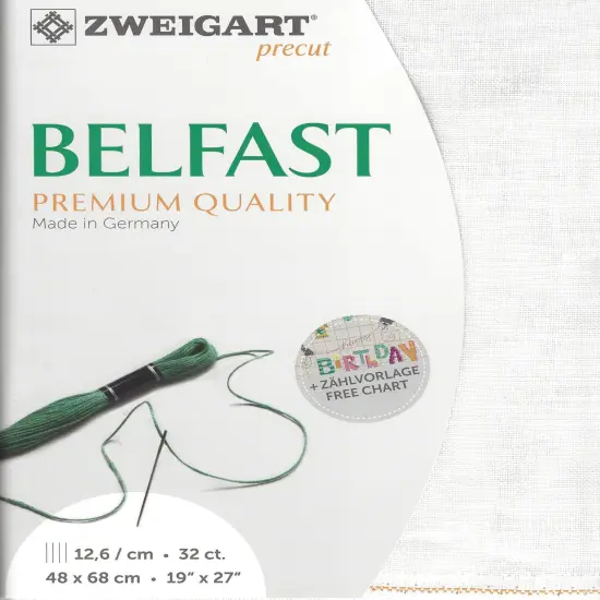 PrecutZweigart Belfast 32 count White {1}