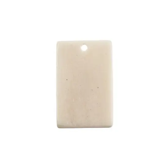 John Bead 42x24mm Snow White Natural Bone Flat Slab Pendants, 5pcs {2}