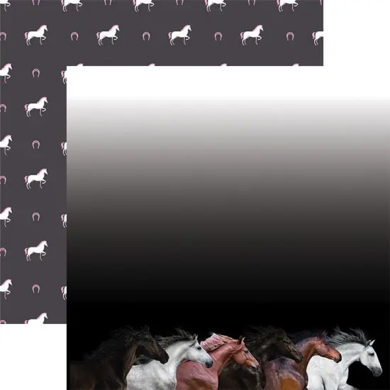 Horse 12 x 12 Scrapbook Paper Set {3}