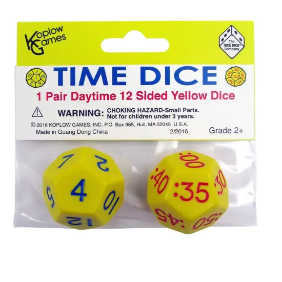 Time Dice, Pair of Yellow (AM), 6 Sets {2}
