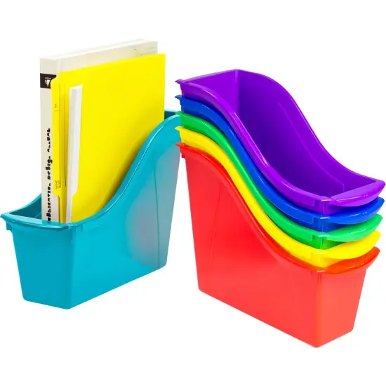 Small Book Bin, Assorted Color, Set of 6 {5}