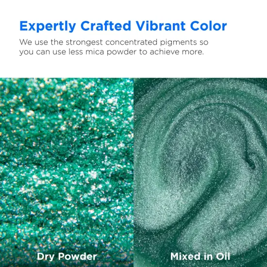 Rolio - 1 Jar Mica Powder (Turquoise) - 50g / 1.8 oz {2}