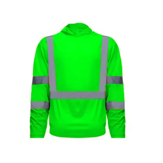 RADYAN&reg; Reflective Safety Hoodie for Men with Pockets and Hood Green {1}