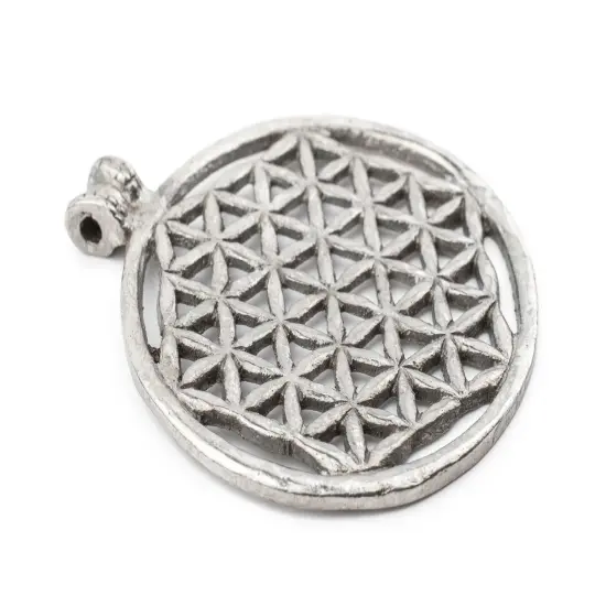 The Bead Chest Silver Arabian Lattice Pendant (75x64mm) {3}