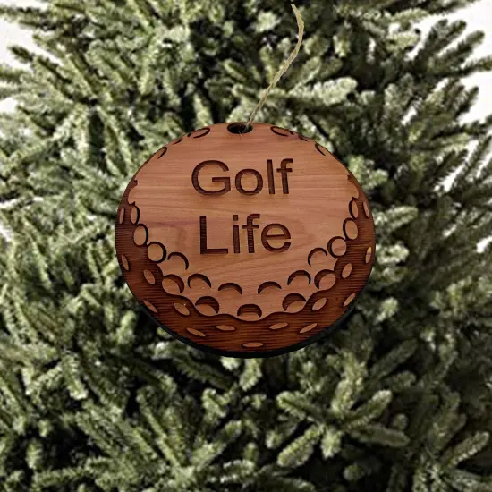 Golf Life - Cedar Ornament {3}