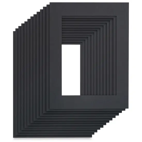 Pre-Cut Mat Frames - Black, 17" x 23" (12" x 18" Artwork Size), Pkg of 12 {1}