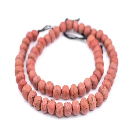 The Bead Chest Moroccan Pottery Beads, Red, Round: Genuine North African Berber Tribal Beads for DIY Jewelry Making and More {3}