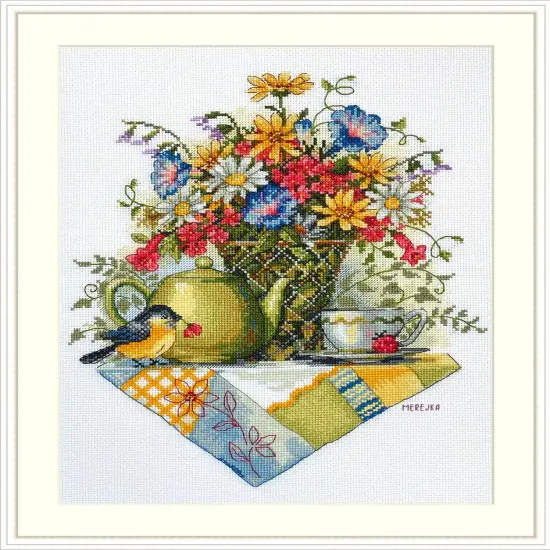 Wildflower Tea K-198 Counted Cross-Stitch Kit {1}