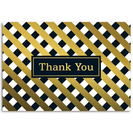 Great Papers! Thank You Note Cards with White Envelope, Lattice with Gold Foil, 4.75" x 3.375"(folded), 50 count {2}